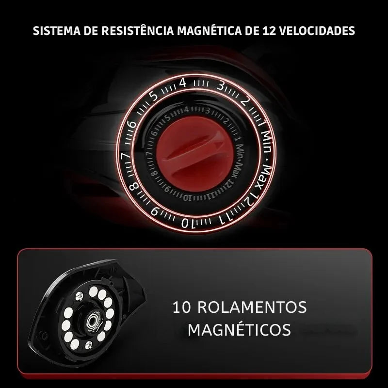 Carretilha Profissional CR Series Ultra Leve Alta Velocidade para Pesca de Carpa - Águas Nobres