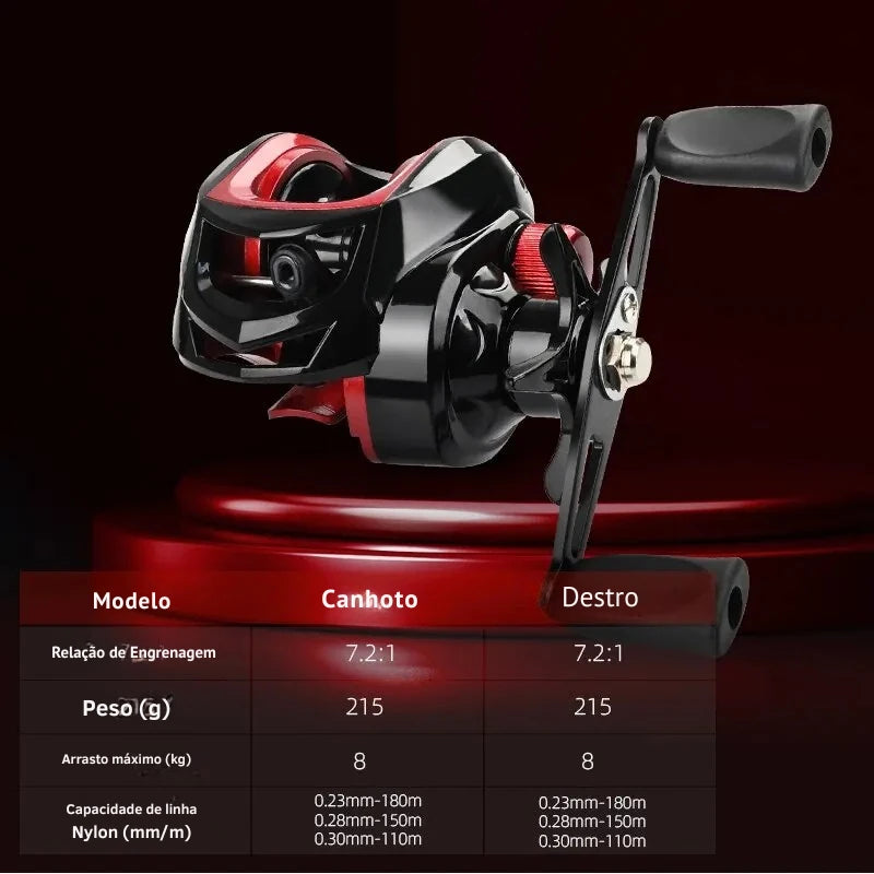 Carretilha Profissional CR Series Ultra Leve Alta Velocidade para Pesca de Carpa - Águas Nobres