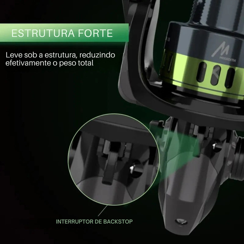 Molinete Spinning Sagittarius com Drag de 6kg Aço Inoxidável - Águas Nobres