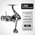 Molinete Spinning VANPES Antiferrugem com Drag System de 8Kg - Águas Nobres