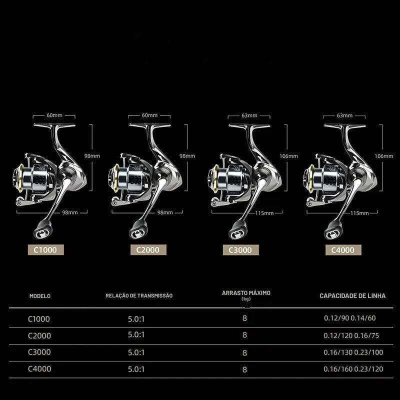 Molinete Spinning VANPES Antiferrugem com Drag System de 8Kg - Águas Nobres