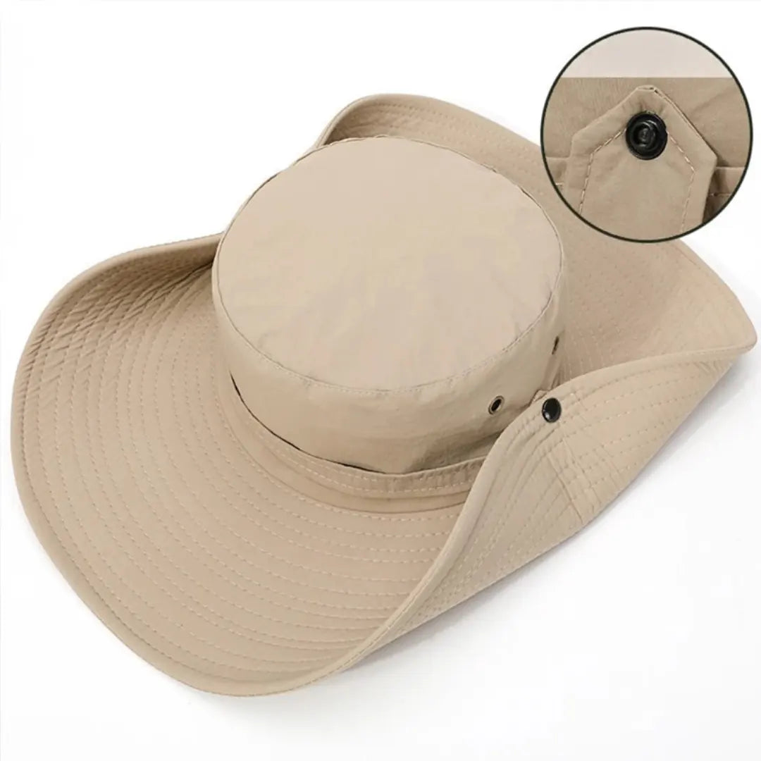 Chapéu Masculino Outdoor UV Impermeável com Aba Grande