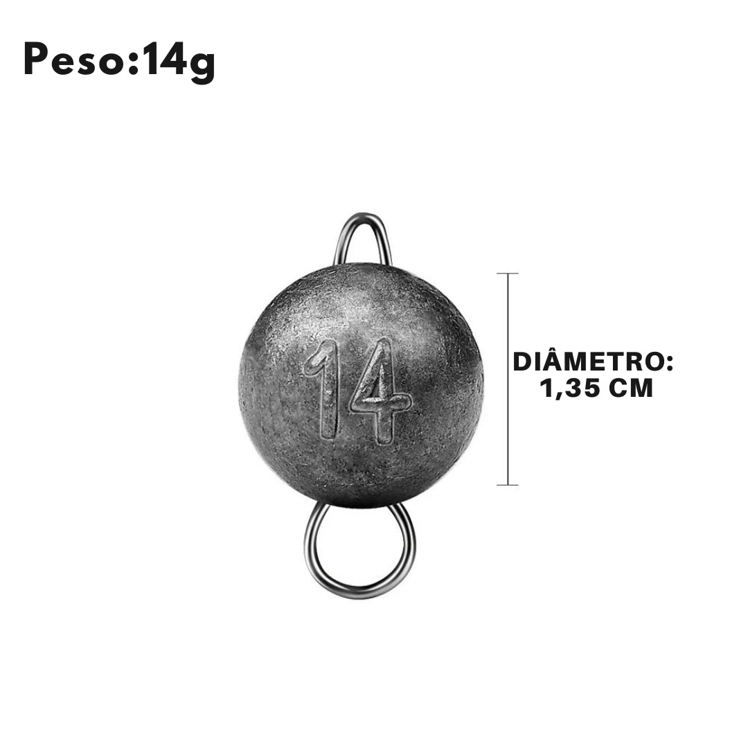 Chumbada de Pesca Oval de Carbono