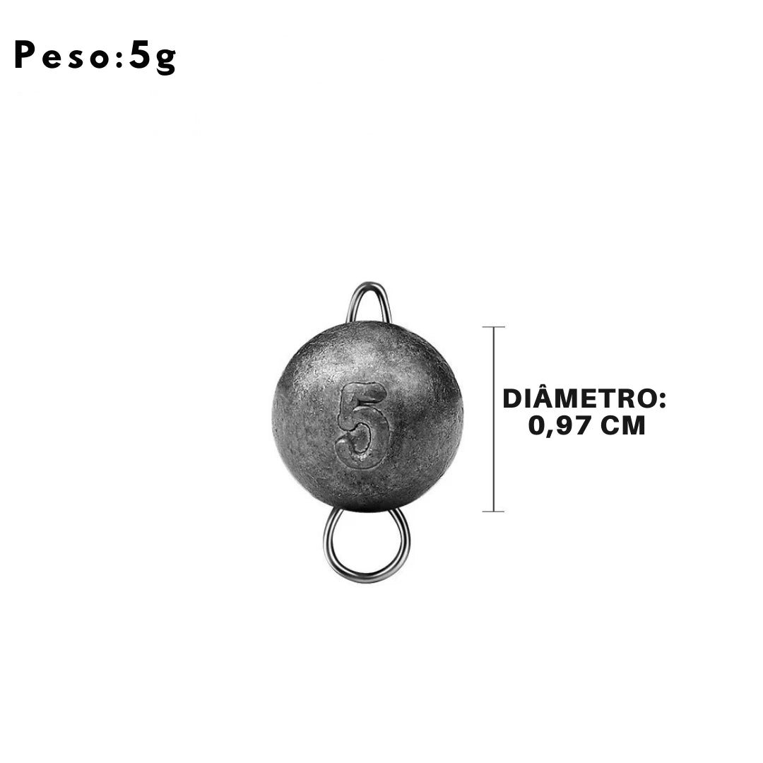 Chumbada de Pesca Oval de Carbono
