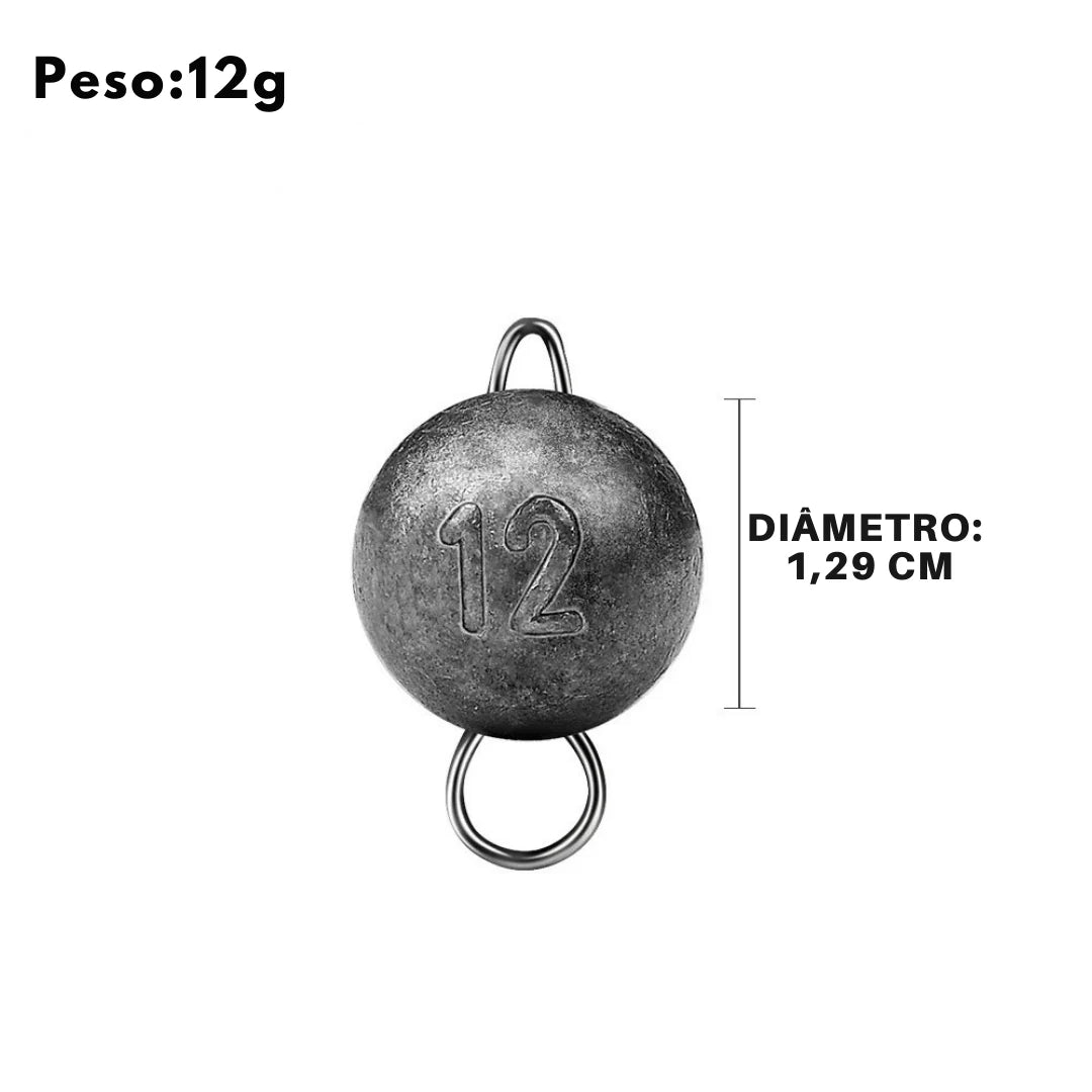 Chumbada de Pesca Oval de Carbono