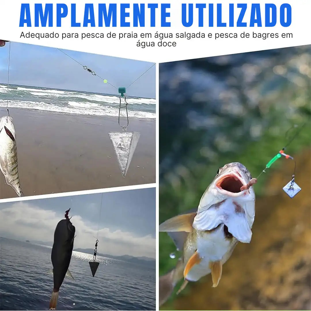 Pirâmide de Pesca em Chumbo – Kit 2 Peças