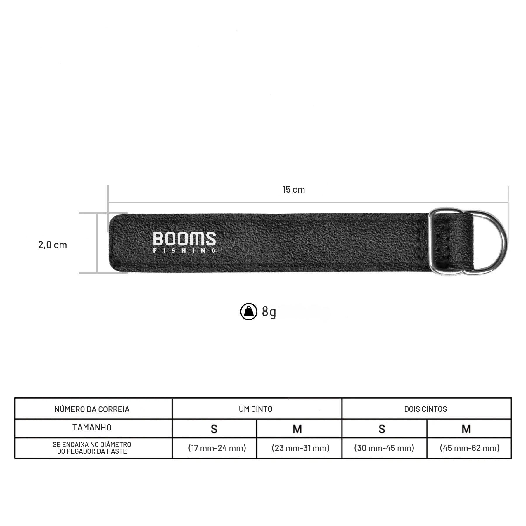 Cinta Strap de Fixação para Varas de Pesca em Neoprene - Águas Nobres