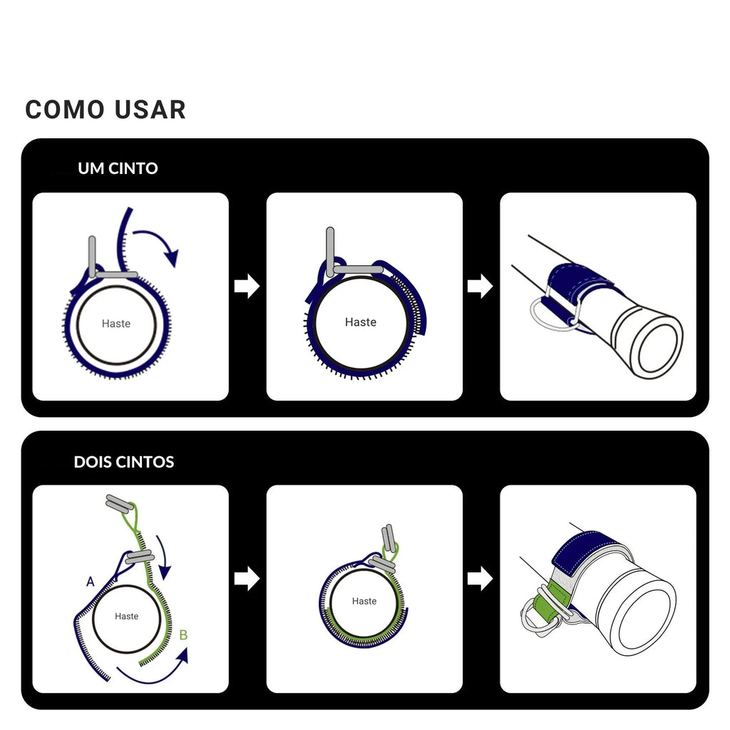 Cinta Strap de Fixação para Varas de Pesca em Neoprene - Águas Nobres