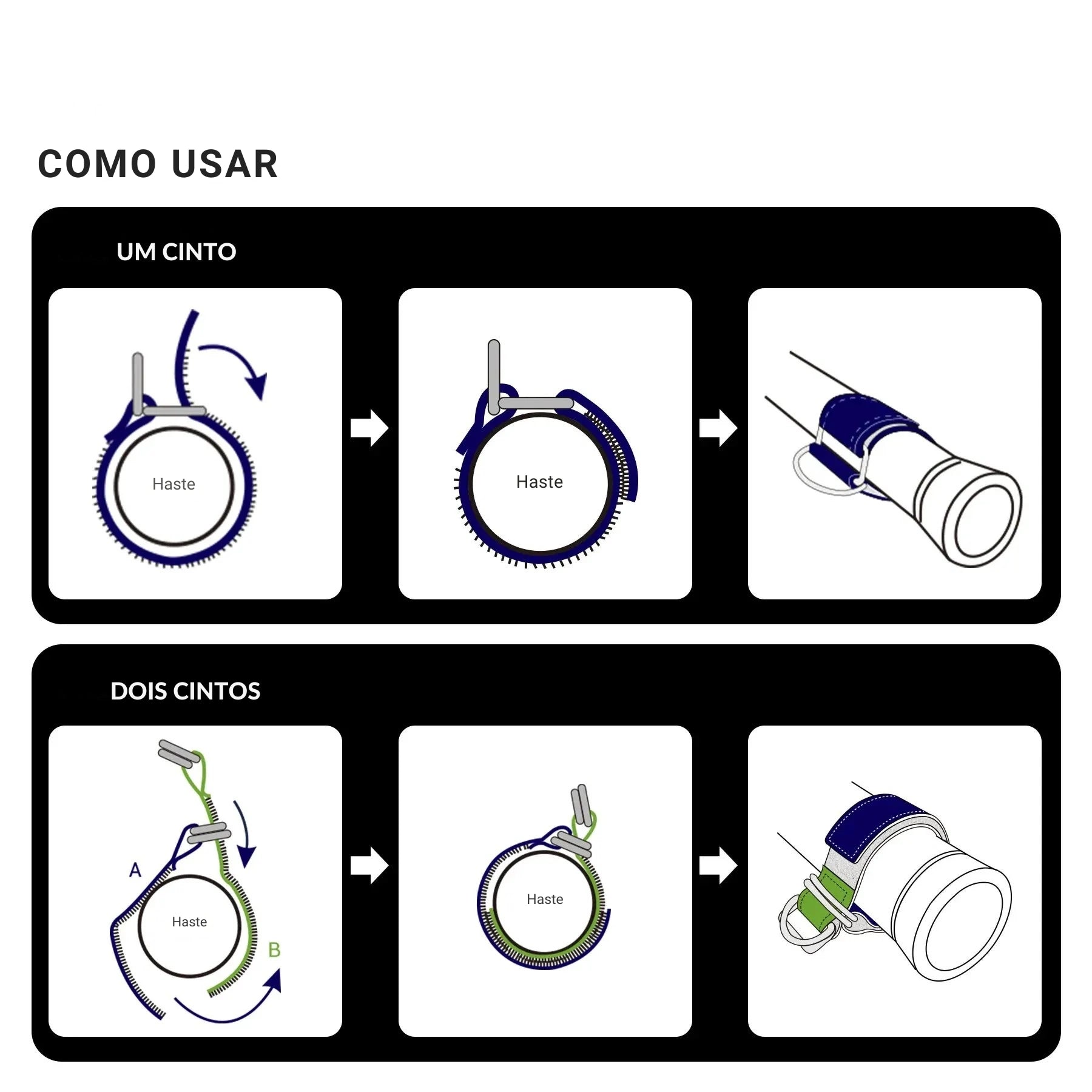 Cinta Strap de Fixação para Varas de Pesca em Neoprene - Águas Nobres