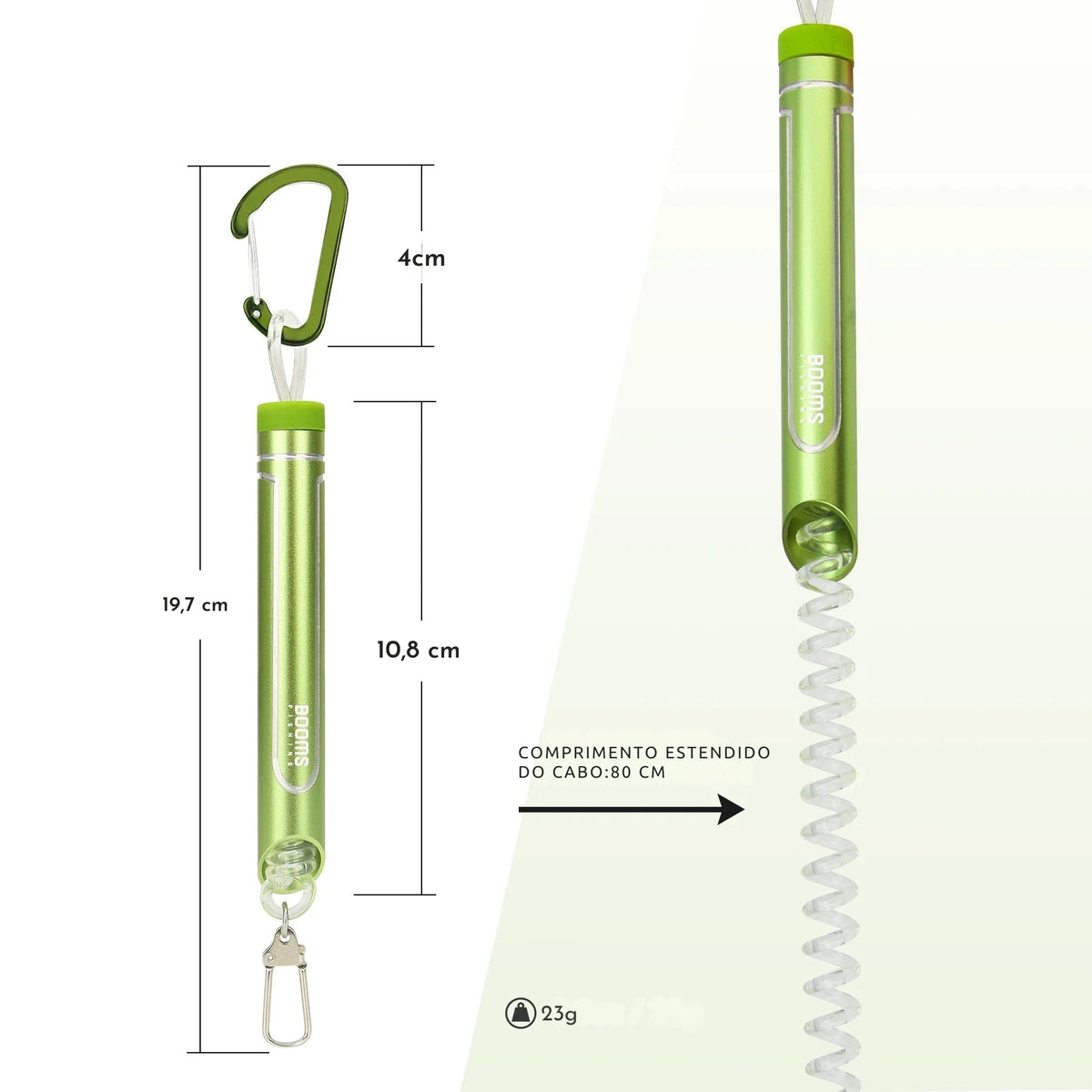 Corda de Retenção Tubular com Elasticidade Escalável Espiral 80cm - Águas Nobres