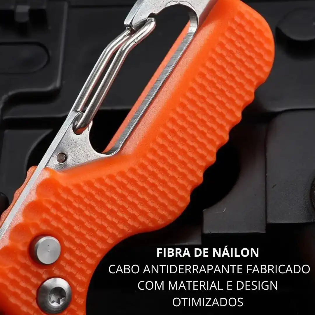 Faca Dobrável Portátil Multifuncional em Aço Inoxidável