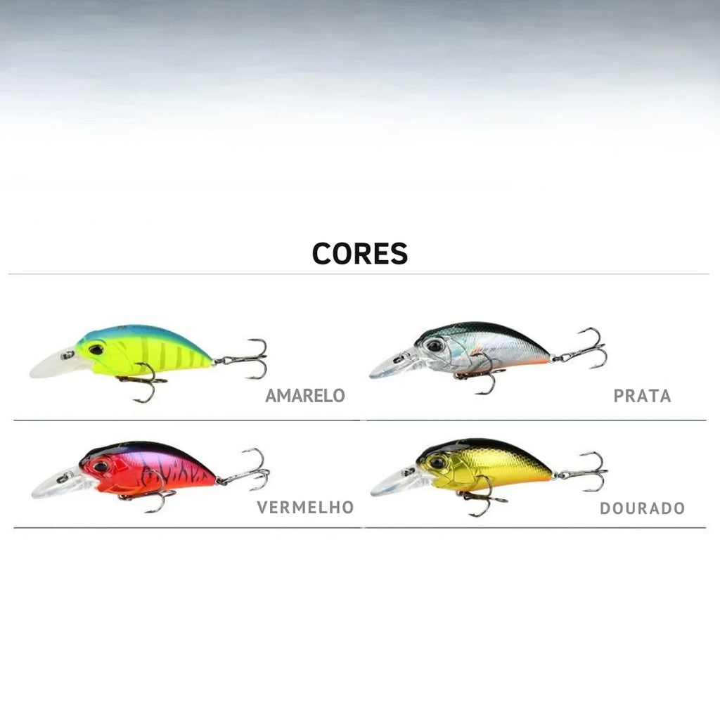 Isca Artificial Jerk Crank Flutuante para Pesca Profissional