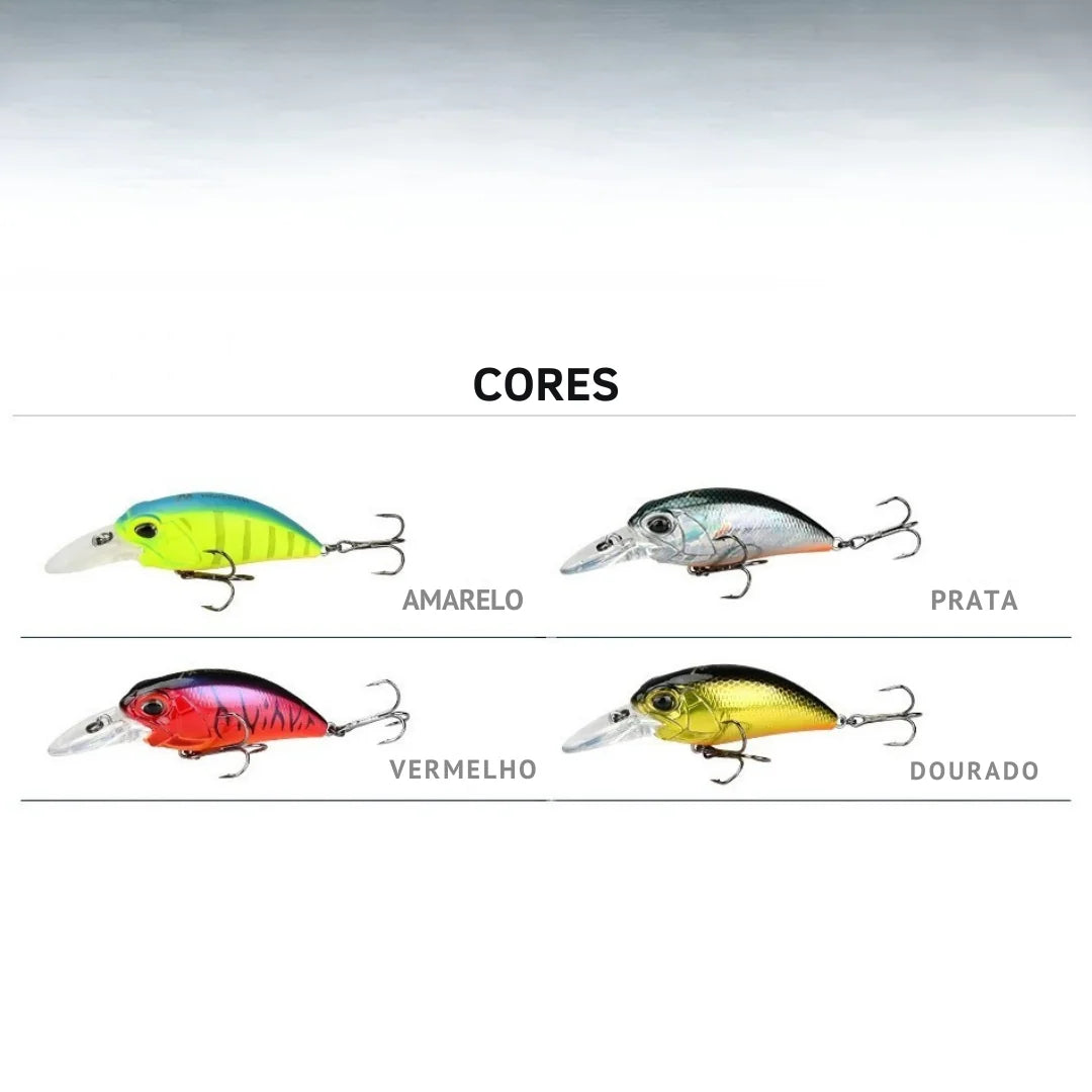 Isca Artificial Jerk Crank Flutuante para Pesca Profissional