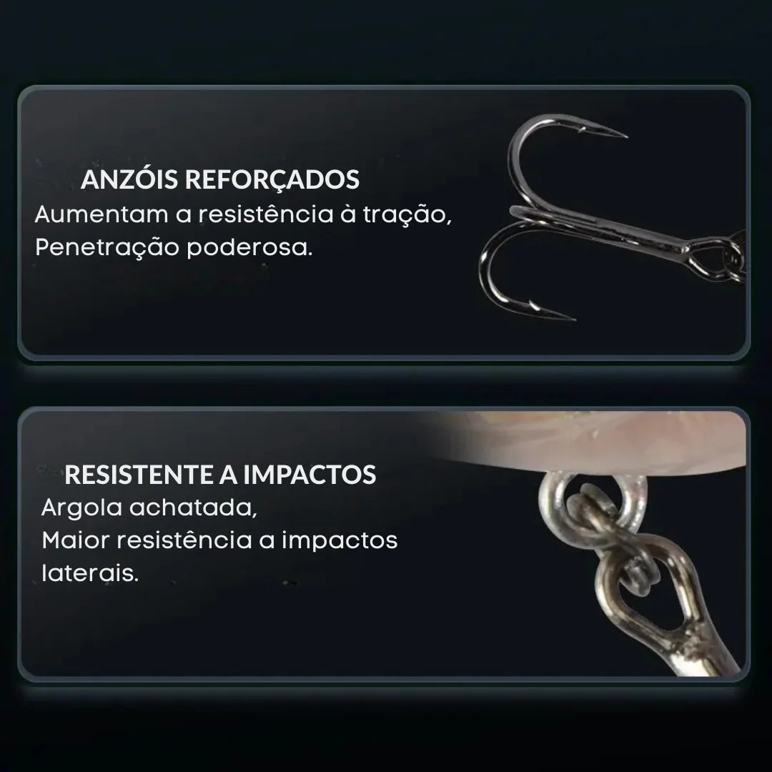 Isca Artificial Jerk Crank Flutuante para Pesca Profissional