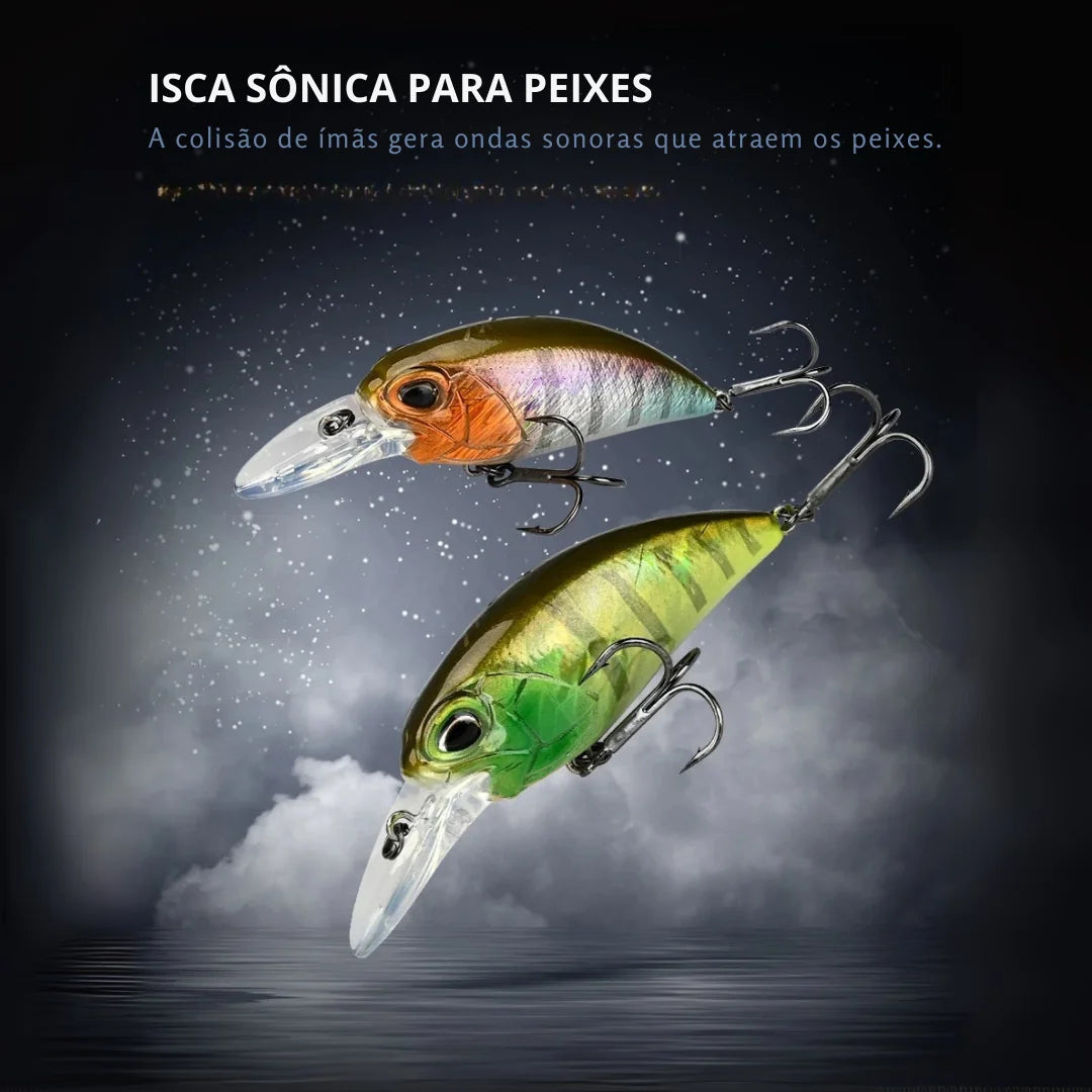 Isca Artificial Jerk Crank Flutuante para Pesca Profissional