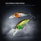Isca Artificial Jerk Crank Flutuante para Pesca Profissional
