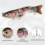 Isca Artificial Swimbait Multiarticulada 8 Segmentos - Águas Nobres