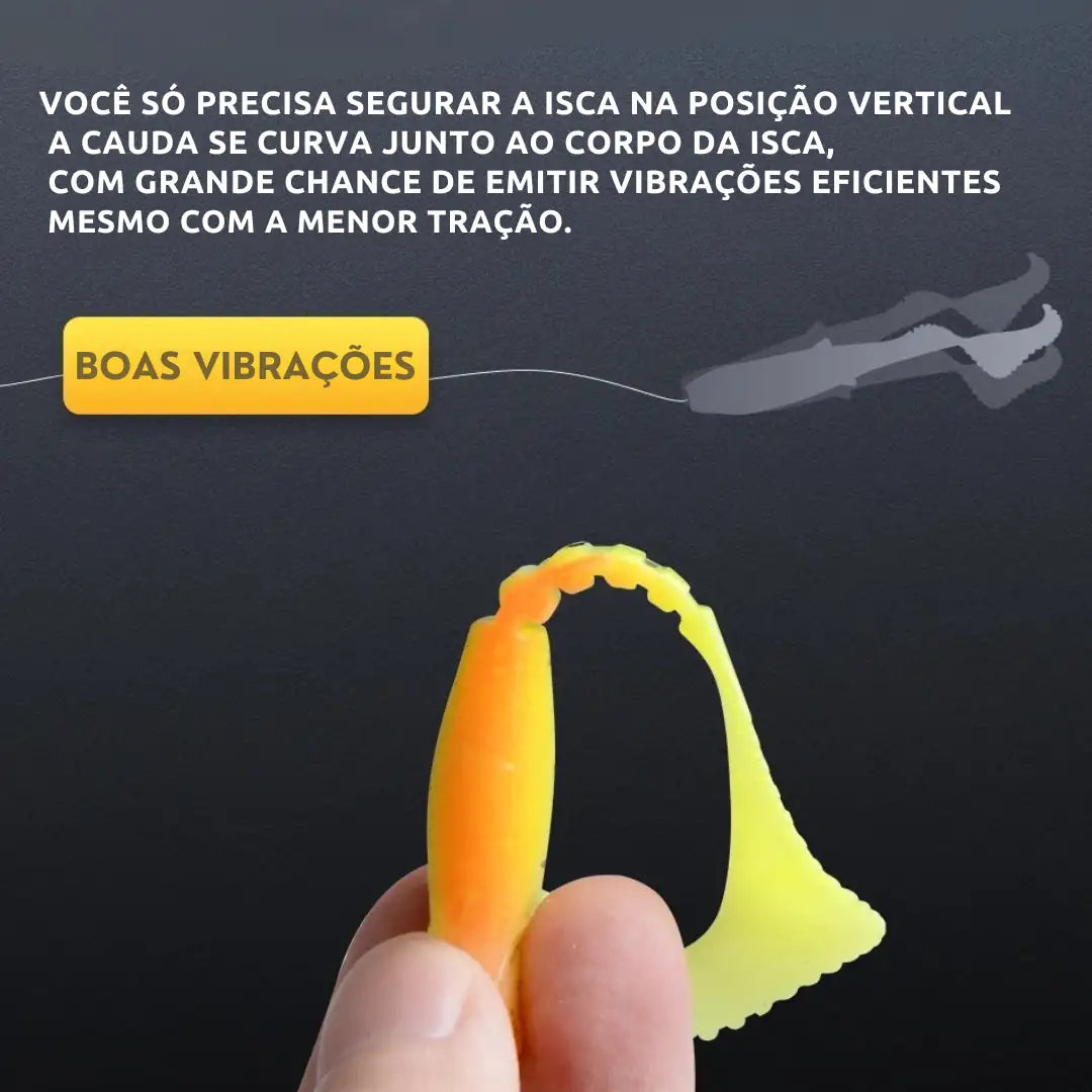 Isca Artificial Soft Bait Cannibal Curved Tail