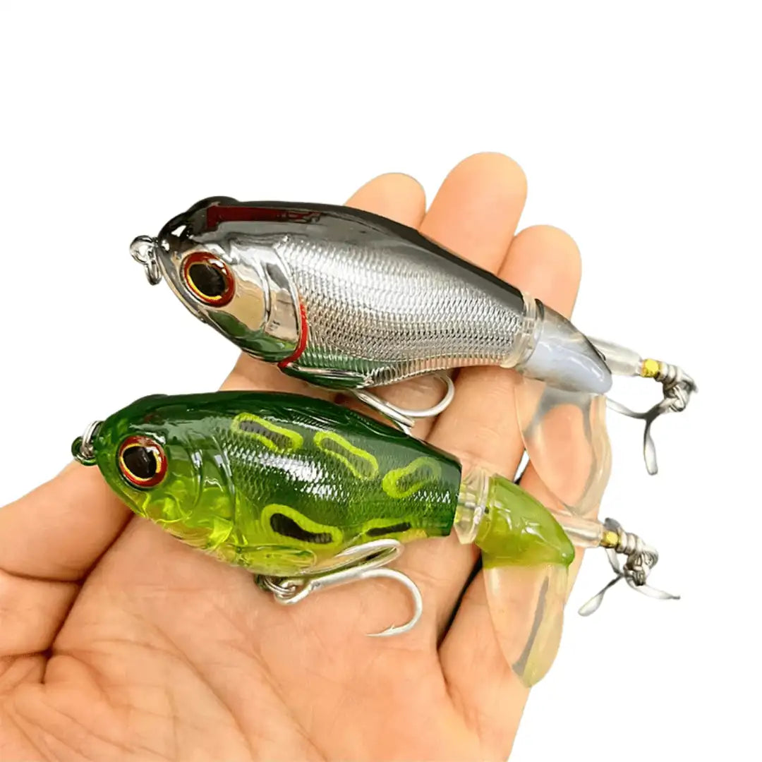 Isca Artificial Topwater com Cauda Rotativa