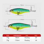 Isca Artificial Topwater com Cauda Rotativa - Águas Nobres