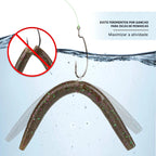 Isca Minhoca Noodle Soft Bait 10pcs com Tubo para Pesca - Águas Nobres