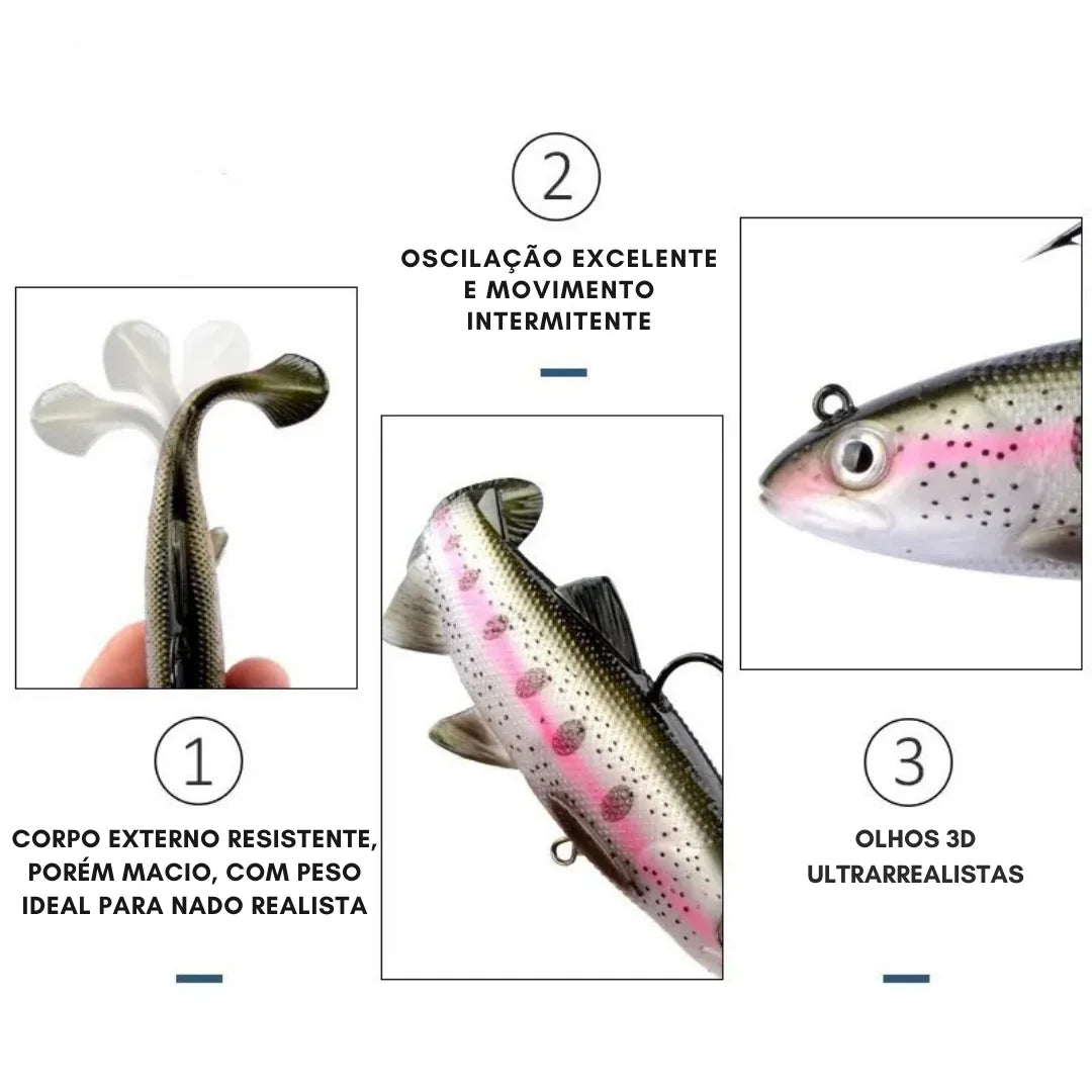 Isca Artificial Soft Bait em Silicone
