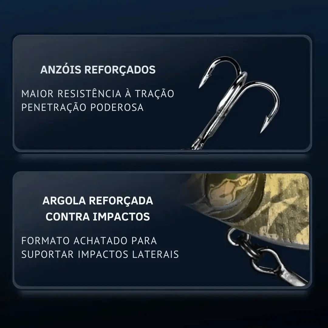 Isca Artificial Sinking com Olhos 3D Realistas
