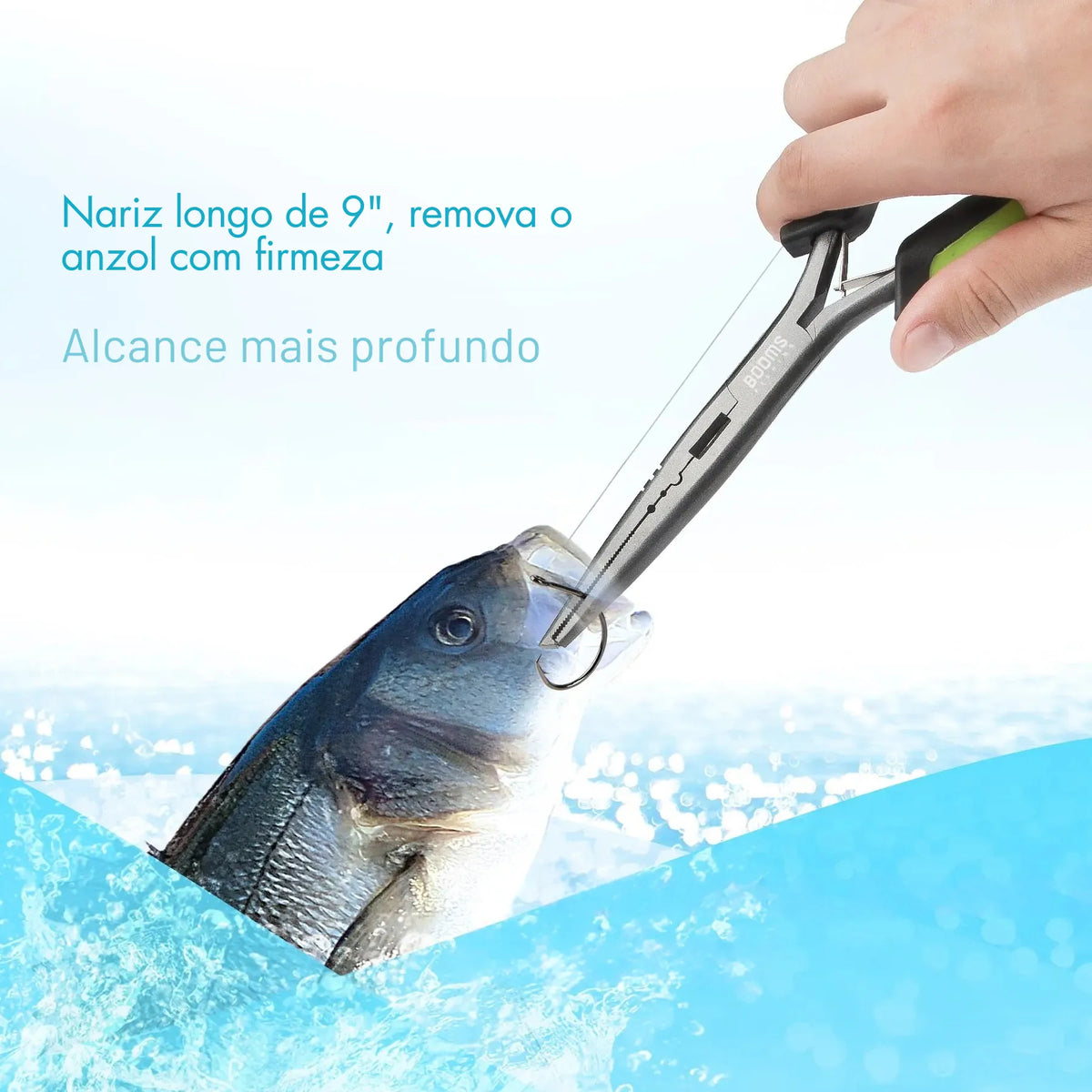 Kit de Alicate e Pegador de Peixes com Cinta para Pesca - Águas Nobres