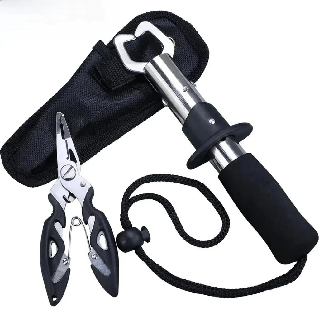 Kit Pegador de Peixe e Alicate em Aço Inox