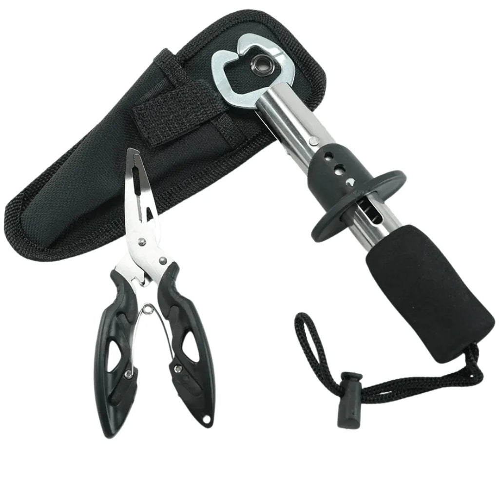 Kit Pegador de Peixe e Alicate em Aço Inox
