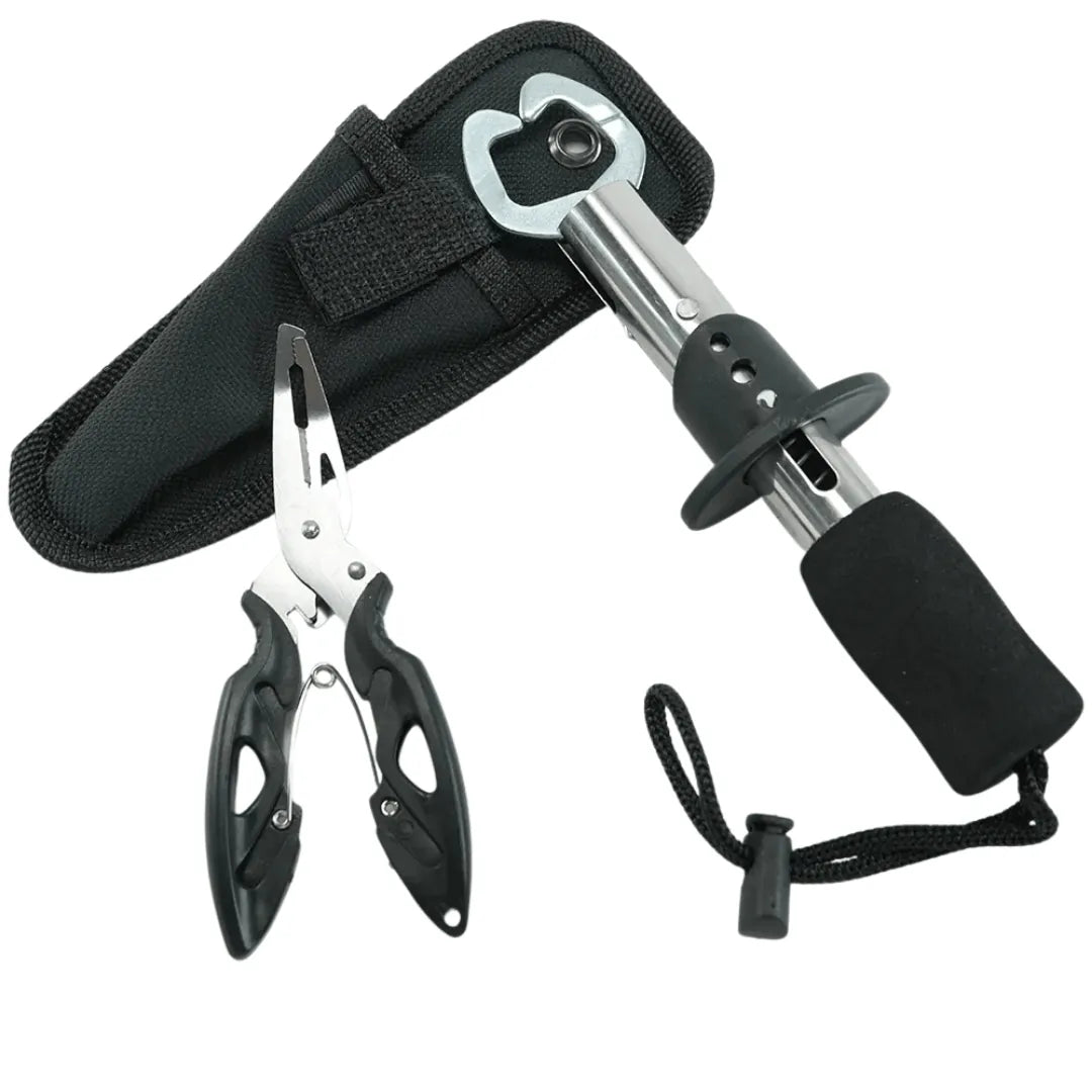 Kit Pegador de Peixe e Alicate em Aço Inox