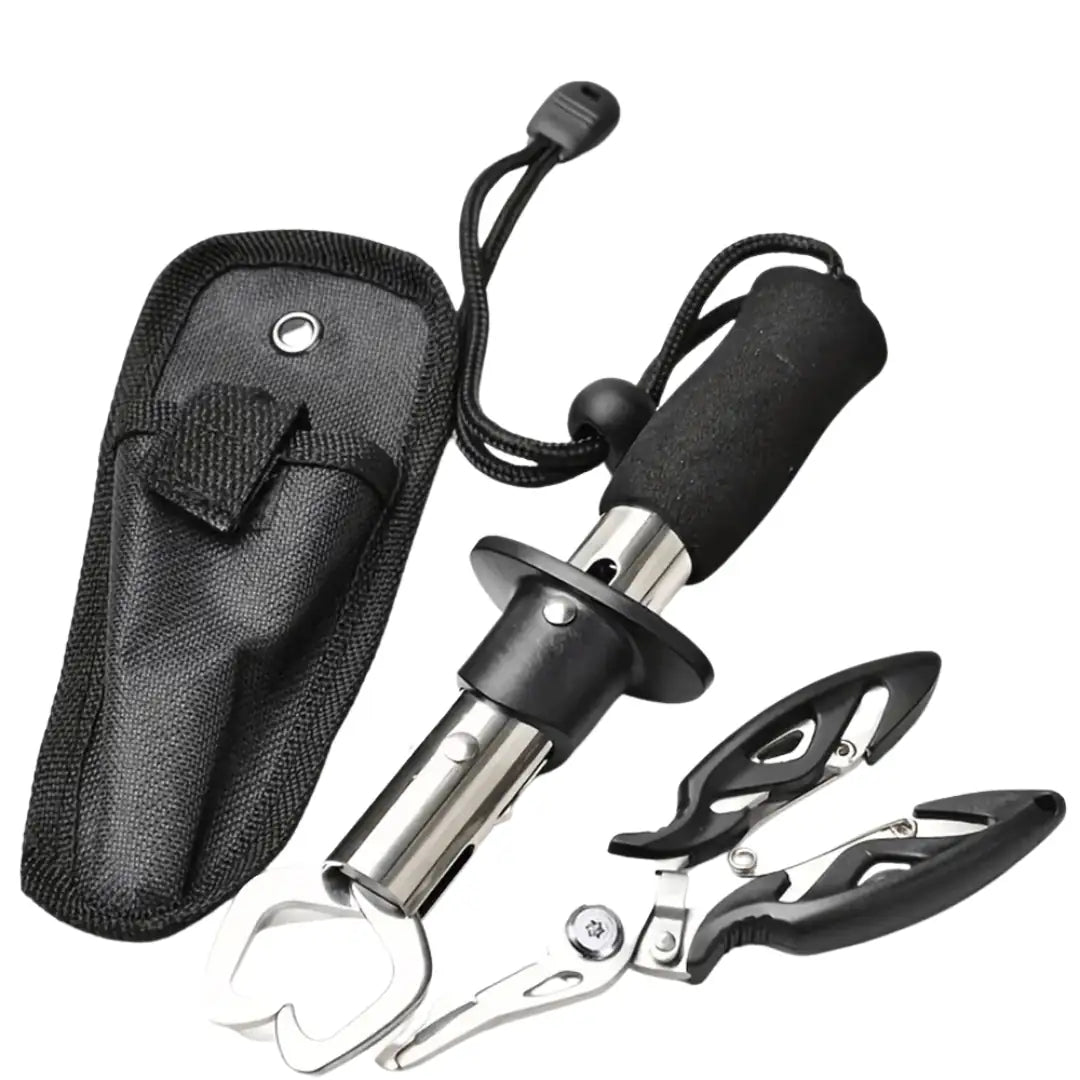 Kit Pegador de Peixe e Alicate em Aço Inox