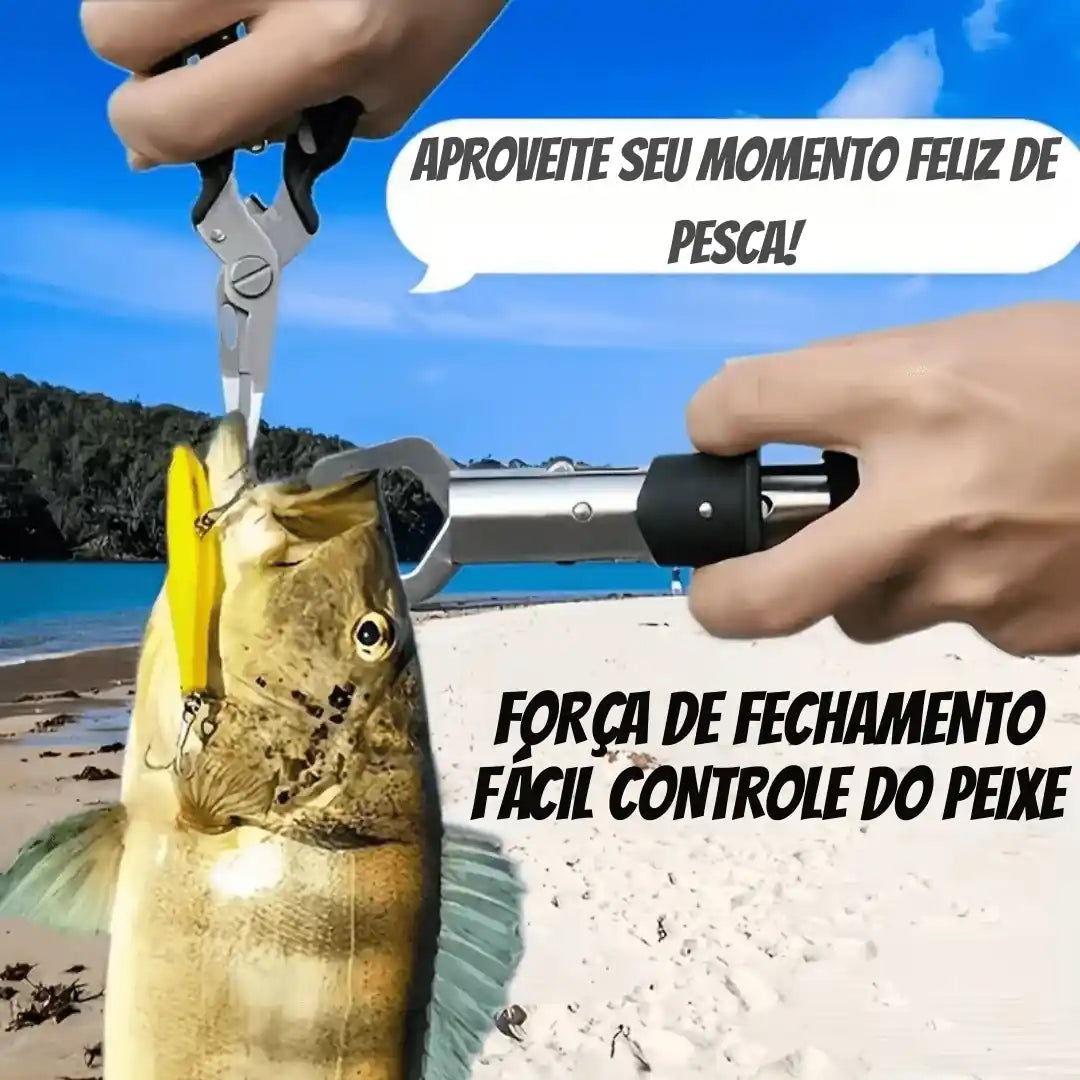 Kit Pegador de Peixe e Alicate em Aço Inox