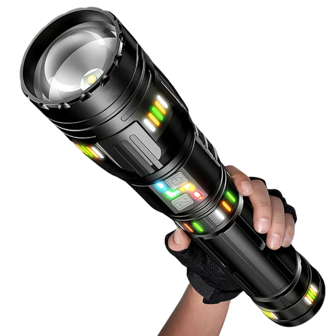 Lanterna LED Tática Recarregável Super Brilhante