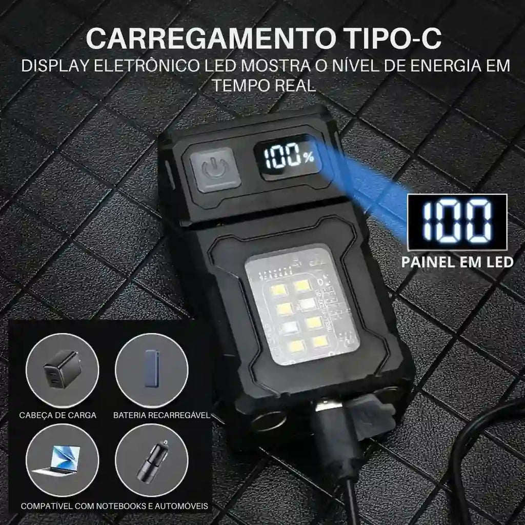 Mini Lanterna LED Recarregável USB Portátil