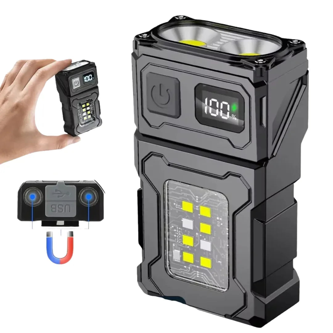 Mini Lanterna LED Recarregável USB Portátil
