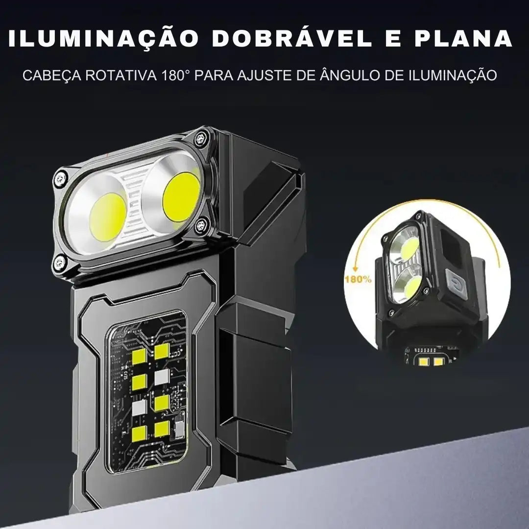 Mini Lanterna LED Recarregável USB Portátil