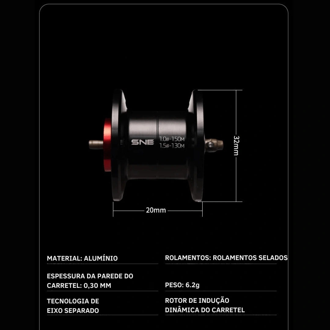 Molinete Ultralight em Alumínio