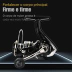 Molinete Spinning AC3000, AC4000 e AC5000 com Drag Máximo de 8KG - Águas Nobres