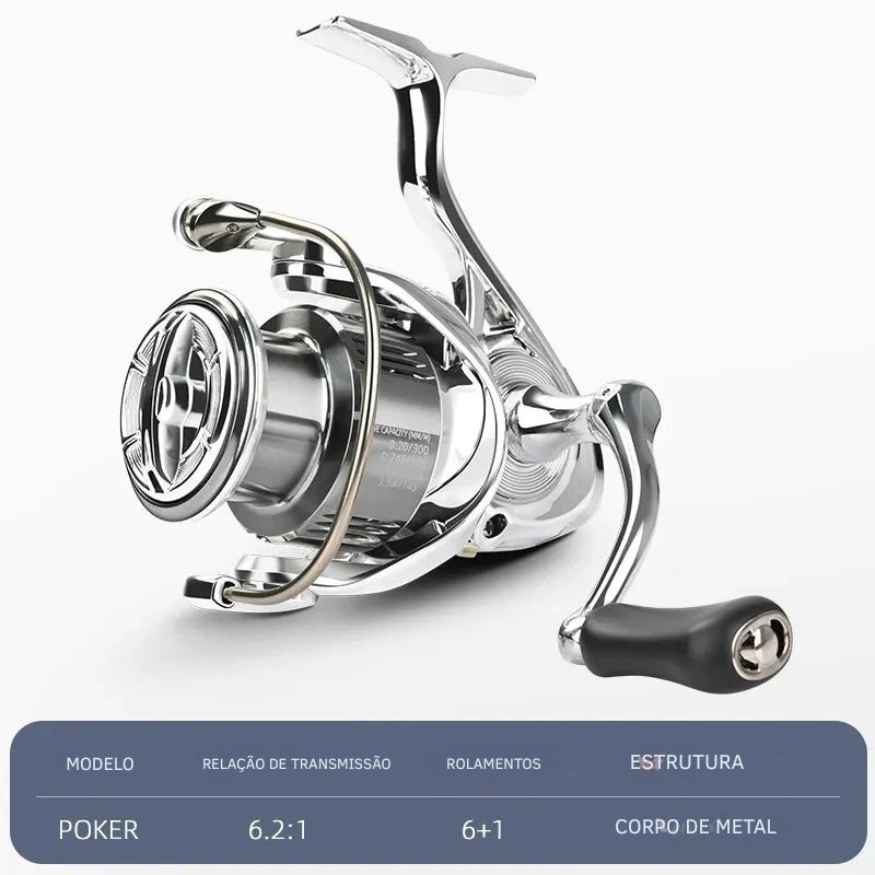 Molinete Spinning PK com Força de Freio 18KG e Design All-Metal - Águas Nobres