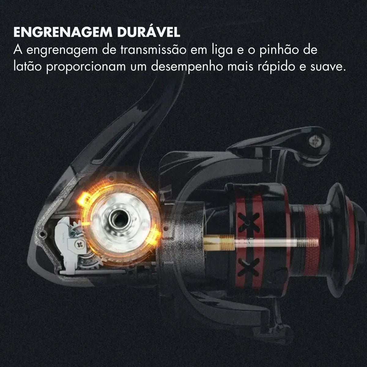 Molinete Spinning Reel 2000-4000 com Carretel Extra para Pesca em Água Salgada - Águas Nobres