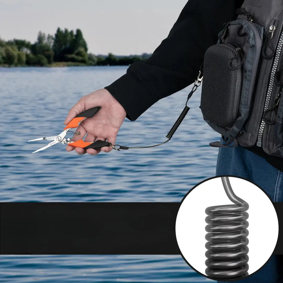 Kit de Ferramentas de Pesca com Alicate Multifuncional e Pegador de Peixe em Aço Inoxidável
