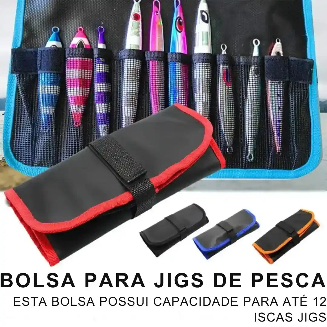Saco de Armazenamento para Iscas de Pesca com 12 Slots Impermeável