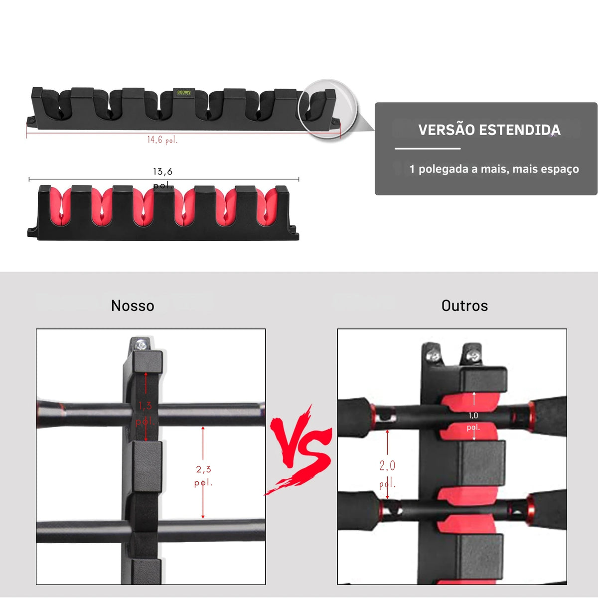 Suporte Modular para Varas de Pesca - Águas Nobres