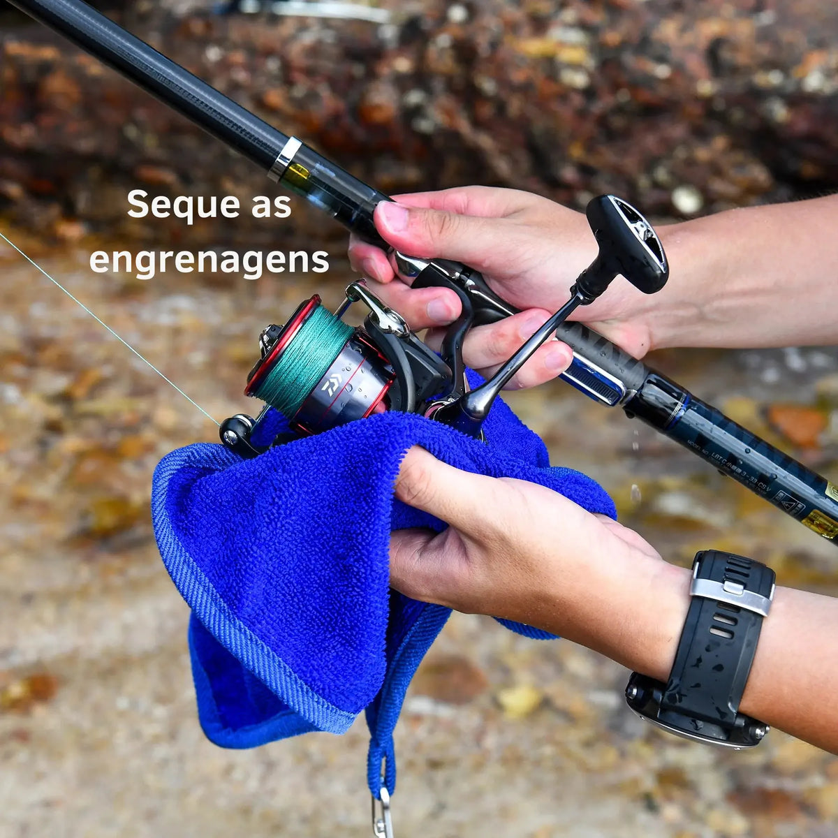 Toalha de Microfibra para Pesca Super Absorvente 3 Peças - Águas Nobres