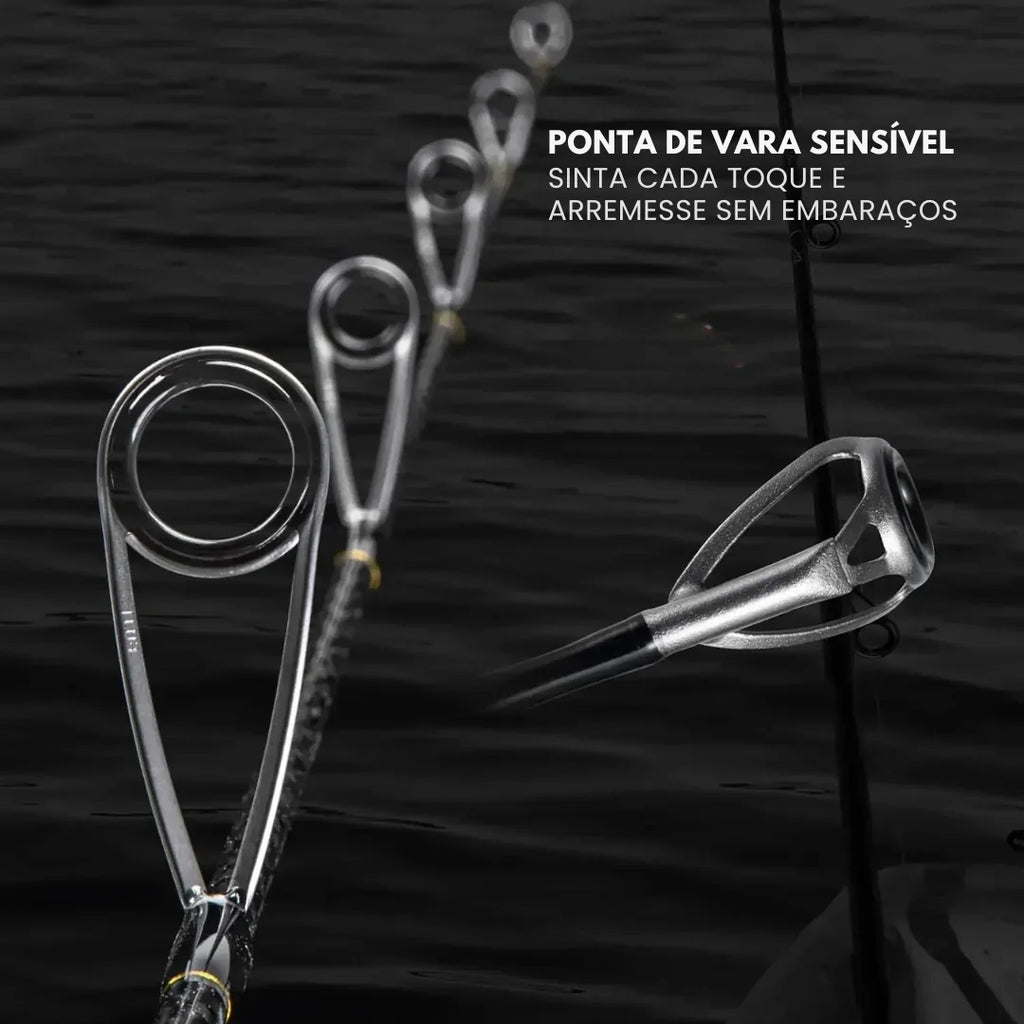 Vara Jigging em Carbono com Anéis Fuji