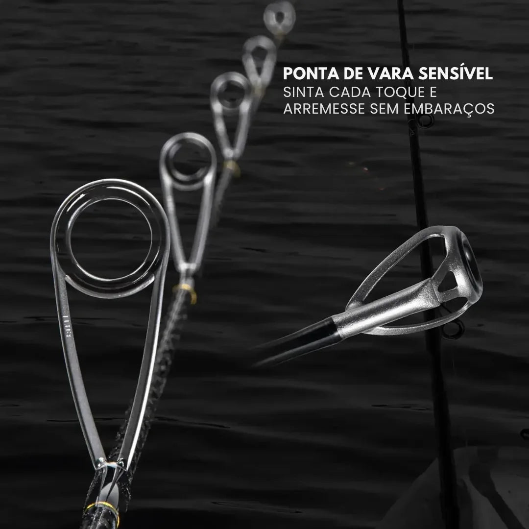 Vara Jigging em Carbono com Anéis Fuji