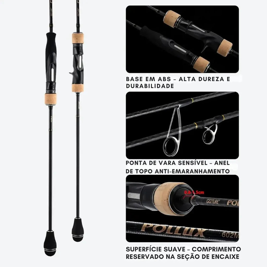 Vara Jigging em Carbono com Anéis Fuji