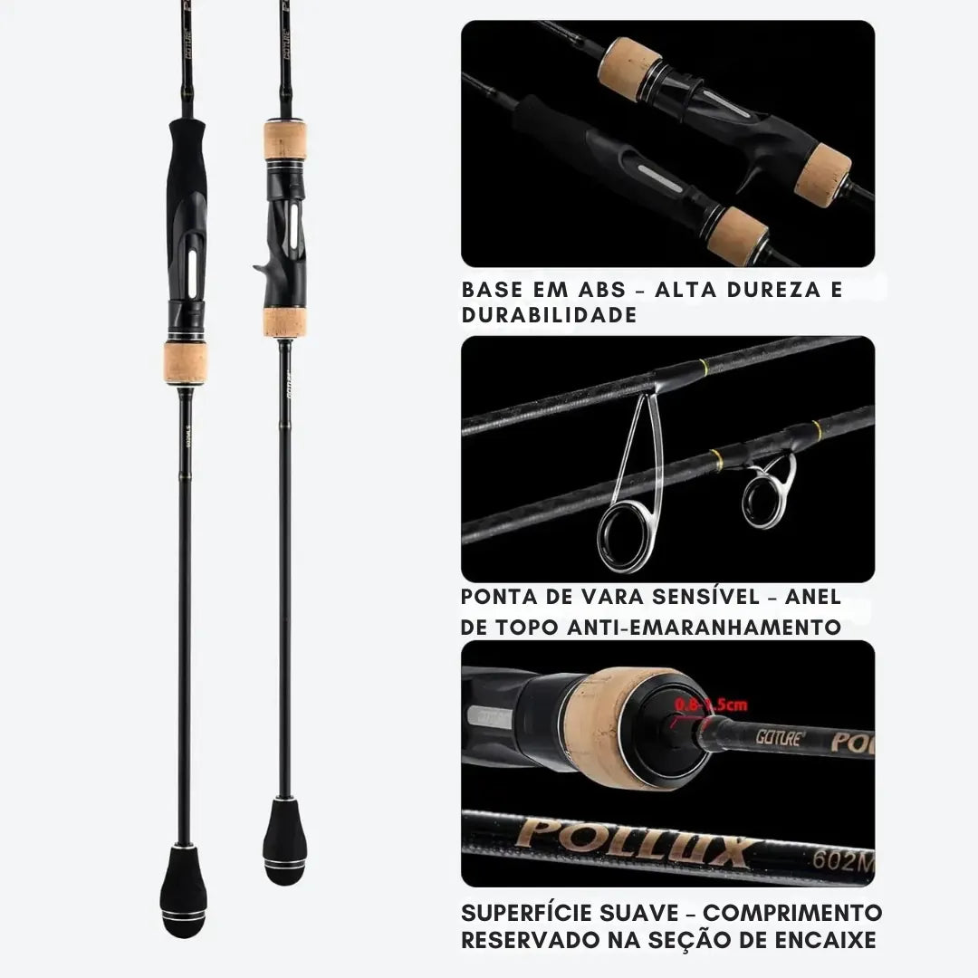 Vara Jigging em Carbono com Anéis Fuji