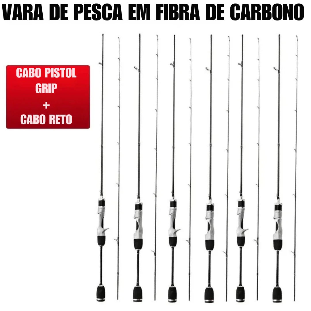 Vara de Pesca em Fibra de Carbono para Truta